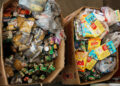 Pallets of donated food sit in the warehouse at the Houston Food Bank in Houston on Aug. 12, 2026.