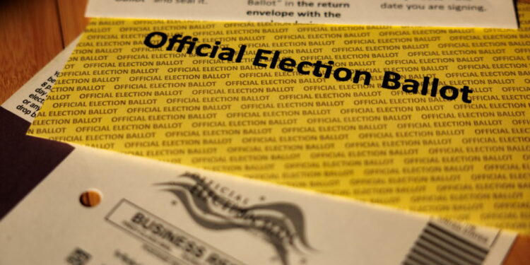 Mail-in ballot illustration in Philadelphia