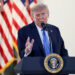 U.S. President Trump hosts a dinner in the Rose Garden at the White House in Washington