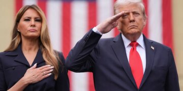 Donald Trump and Melania Trump at Pentagon