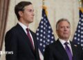 US negotiators Jared Kushner (left) and Steve Witkoff. Photo: April 2026