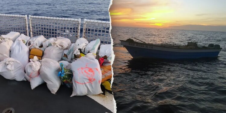 Coast Guard crews recovered 47 bales of suspected marijuana