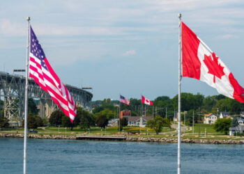 Blue Water Bridge connecting Canada and the U.S.