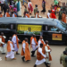 Royal guards escort the cortege with the body of King Oyo Nyimba Kabamba Iguru Rukidi IV for his burial at the Karambi Royal Tombs in Fort Portal, Uganda 12 September, 2026