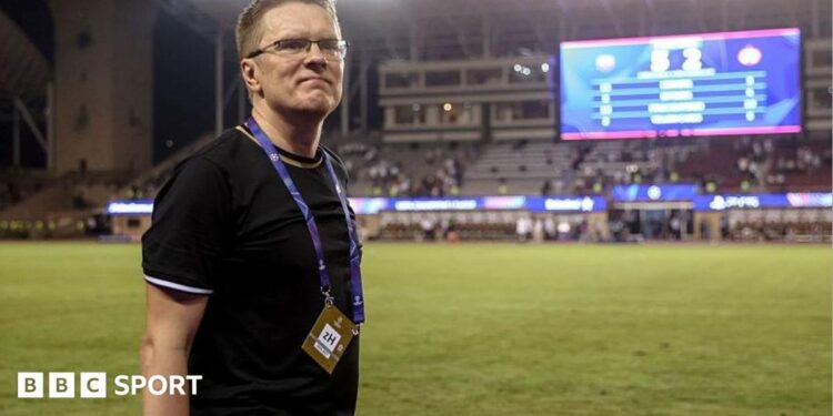 Valdas Dambrauskas looks on after leading Sabah into the Champions League