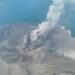 A drone view shows Mount Anak Krakatau volcano spewing hot ash during an eruption in South Lampung