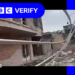 Damage to a building in southern Iran reportedly hit in an air strike