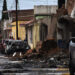 Aftermath of car bomb attack that injured several people in Zacatecas