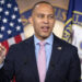 House Minority Leader Hakeem Jeffries of N.Y., speaks during a news conference to introduce the Democratic House leadership for the next session of Congress on Capitol Hill, Tuesday, Nov. 19, 2024, in Washington. (AP Photo/Mark Schiefelbein)